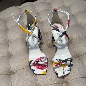 Jimmy Choo Women's Floral Sandals - White Multi